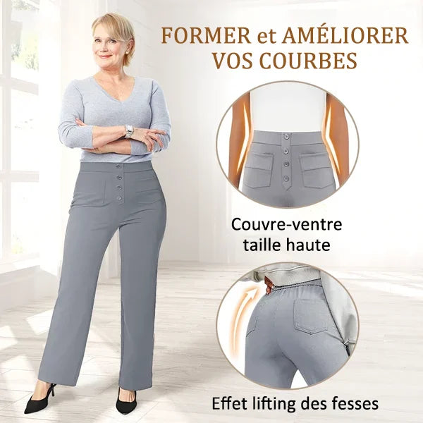 Sensuelle Paris – Pantalon Taille Haute avec Poches