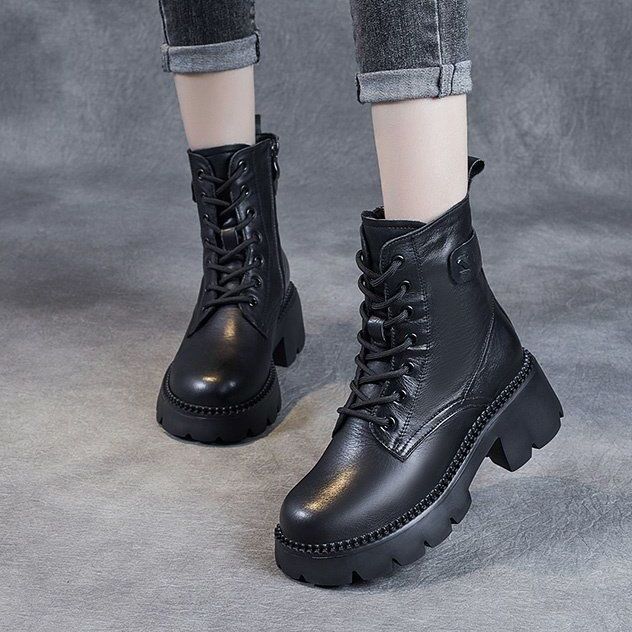 Bottes orthopédiques en cuir confortables pour femmes