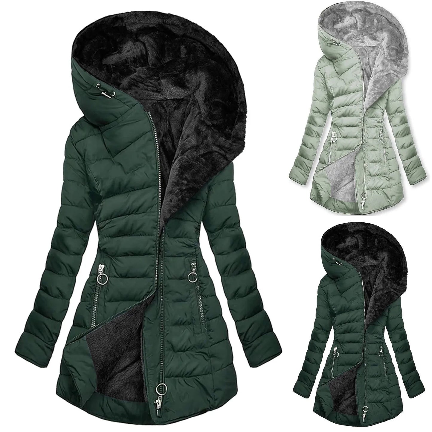 Manteau peluche chaud pour femme